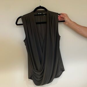 Nic + Zoe - Dark Olive / Brown Blouse